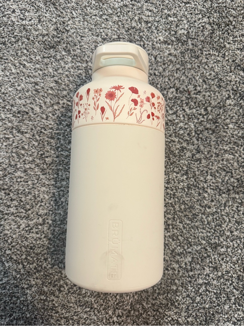 BrüMate White Floral Stainless Steel Insulated Water Bottle